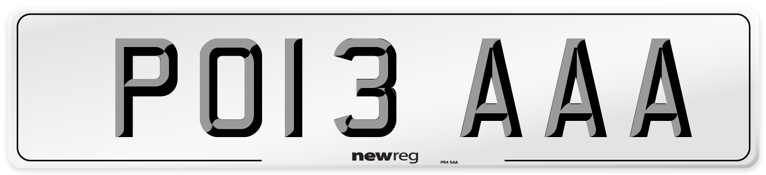PO13 AAA Number Plate from New Reg